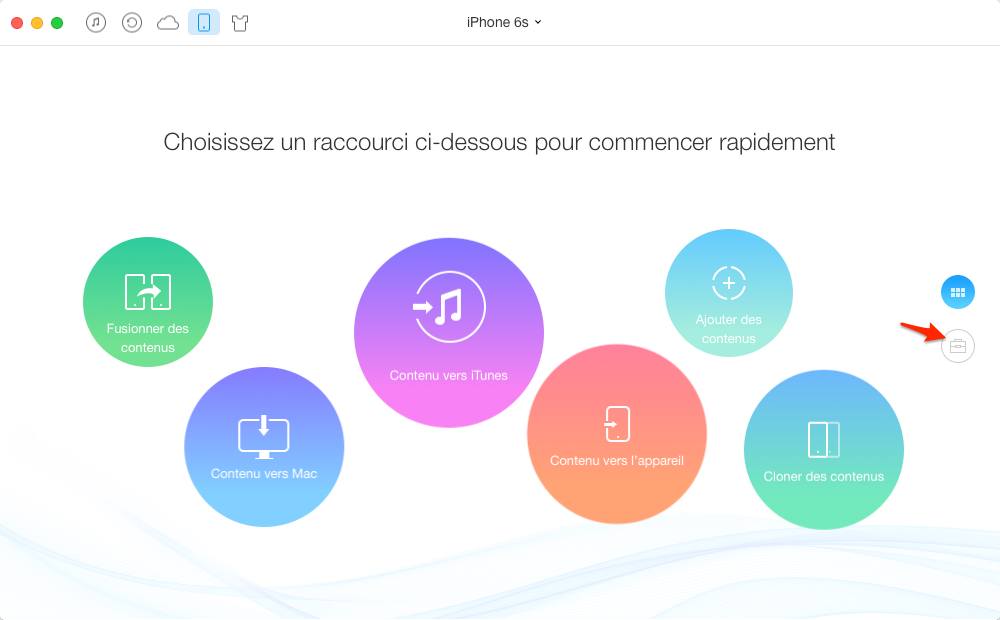 Importer de la musique de Mac sur iPhone 6 - étape 1