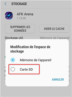 Déplacer l’application sur la carte SD Samsung - étape 2