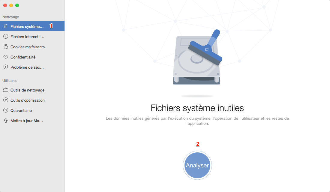Scannage de votre Mac avec MacClean