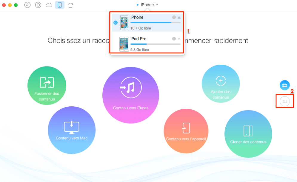 Comment transférer des vidéos de l'iPhone à l'iPad - étape 1
