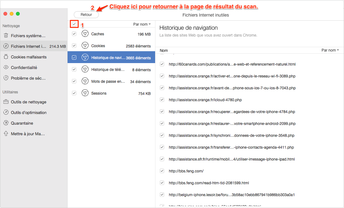 Comment nettoyer les fichiers inutiles avec MacClean - étape 2