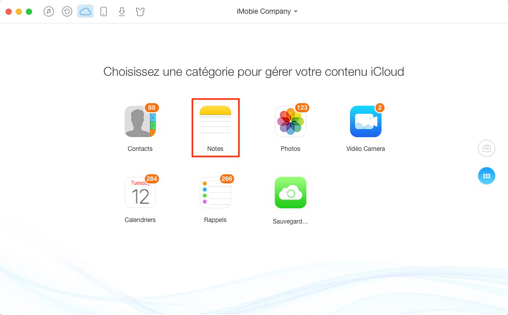 Restaurer des notes sur iPhone depuis iCloud – étape 3