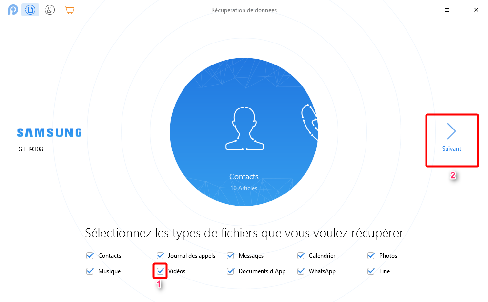 comment recuperer video supprimer sur samsung