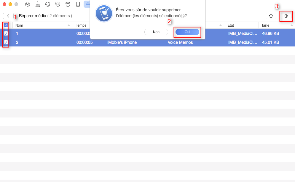 Réparer les fichiers corrompus d'iPhone - étape 3