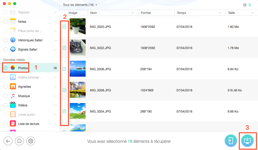 Récupérer les photos depuis iCloud