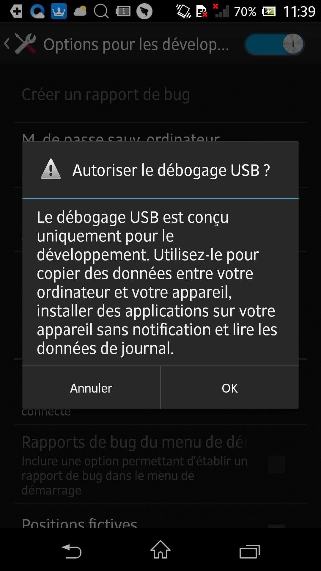 Le débogage USB Android 