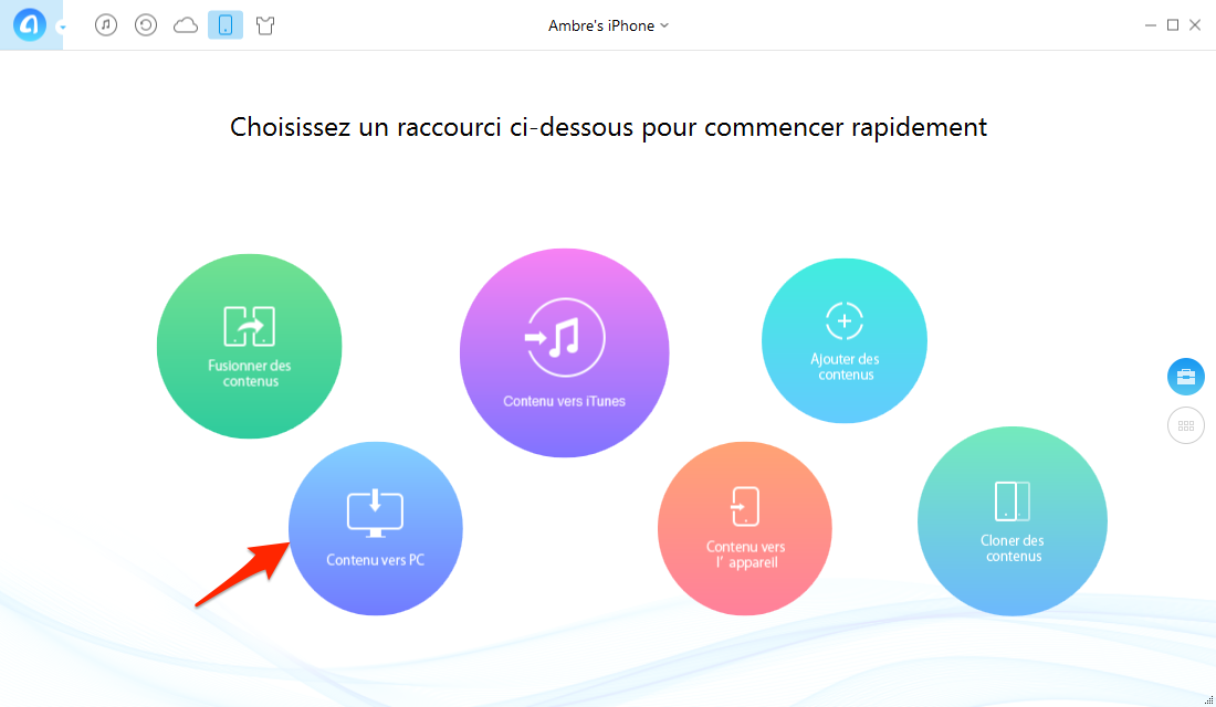 Comment sauvegarder les données iPhone sur PC – étape 1