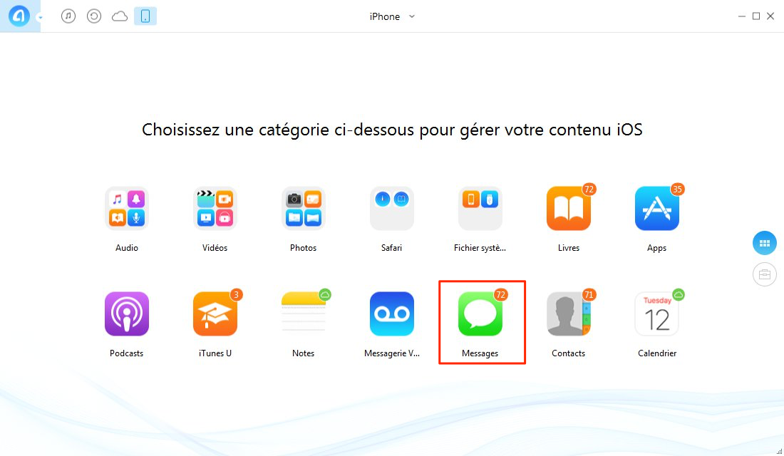 Comment transférer les messages iPhone sur PC 2