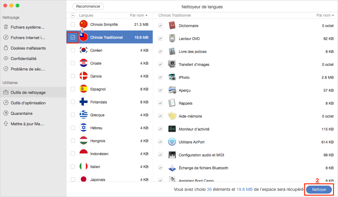 Comment supprimer des fichiers de langues sur Mac - étape 2