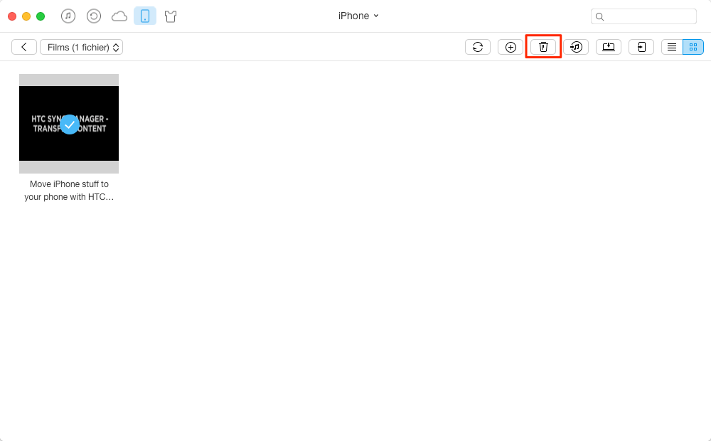 Supprimer les vidéos sur iPhone en un clic - Méthode 1