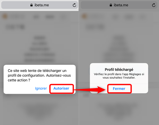 Télécharger le profil de configuration iOS 13