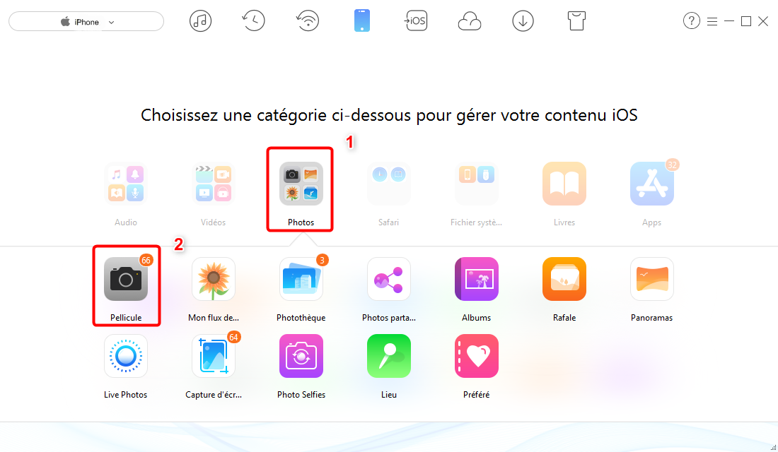 comment vider photos iphone vers pc