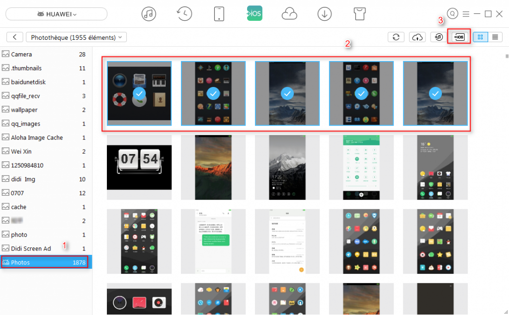 2 façons de transférer photos HUAWEI P10 vers iPhone iMobie_Inc