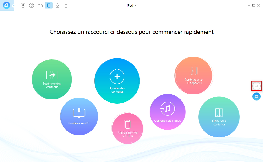 Comment transférer des photos iPad à iPhone directement – étape 1