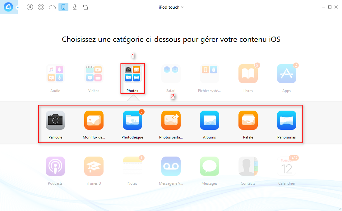 Transférer des photos iPod vers PC – étape 2