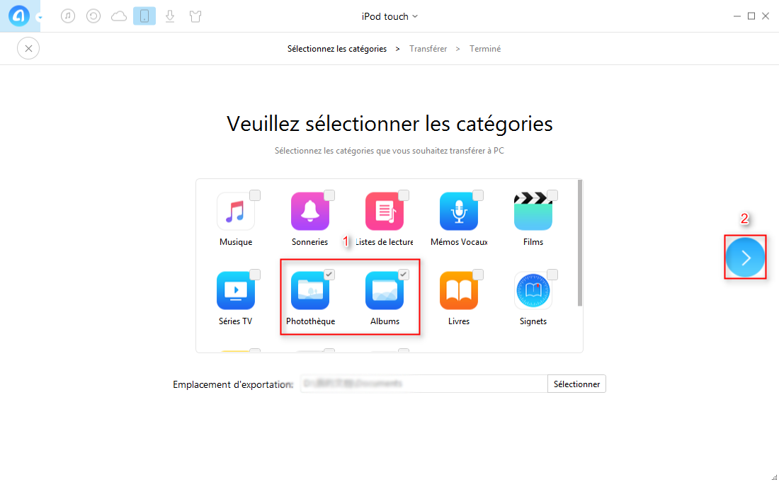 Comment transférer des photos iPod vers PC – étape 2