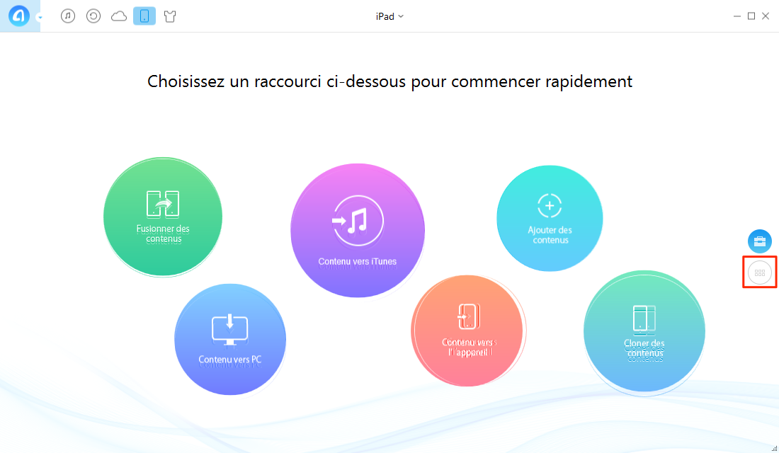Transférer des vidéos iPad vers PC - étape 1