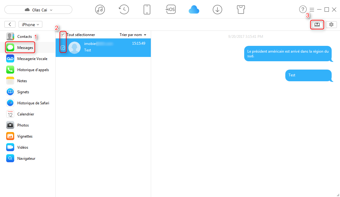 comment voir les sms sur icloud