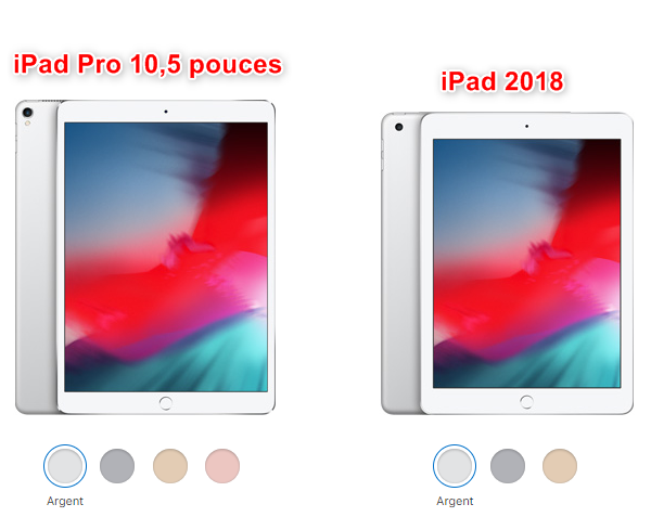 Ancien iPad Pro et iPad 2018