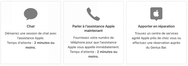 Comment contacter Apple
