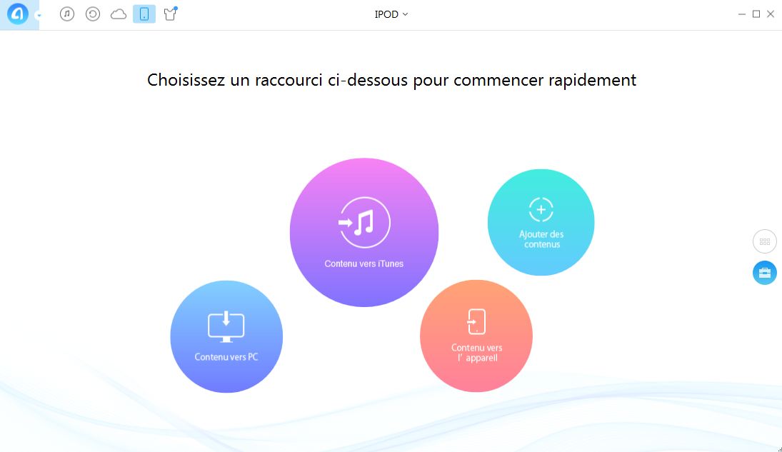 Copier les musiques d'iPod vers PC - étape 1