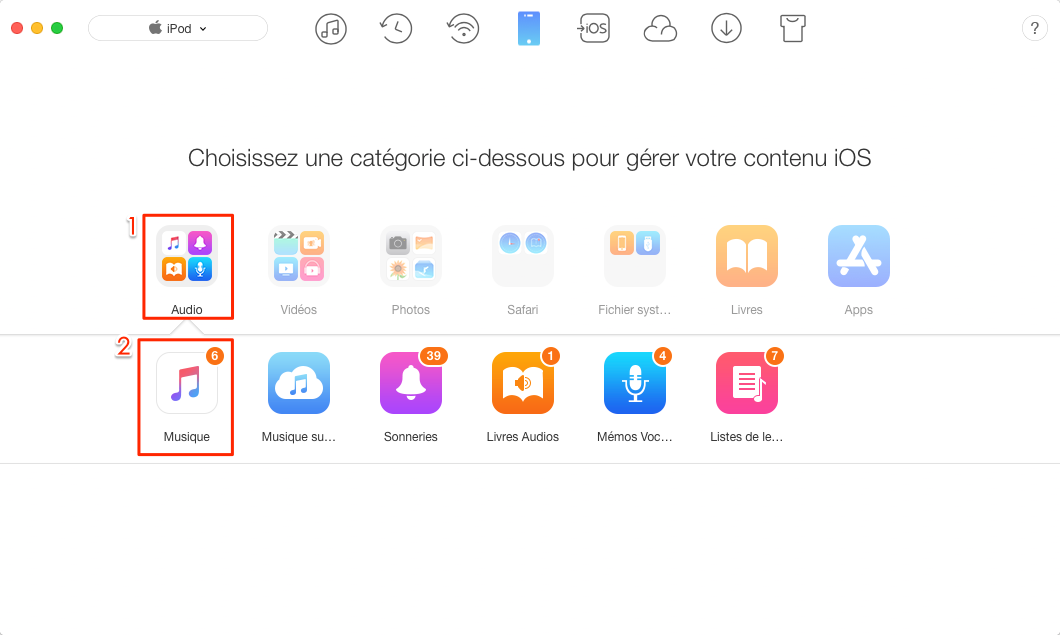 transférer la musique iphone à itunes pc installer