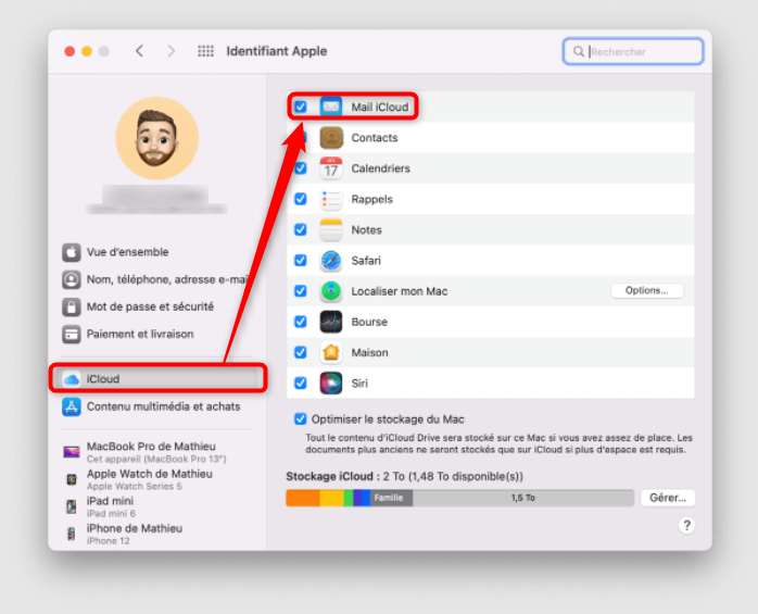 Créer un compte iCloud mail sur Mac