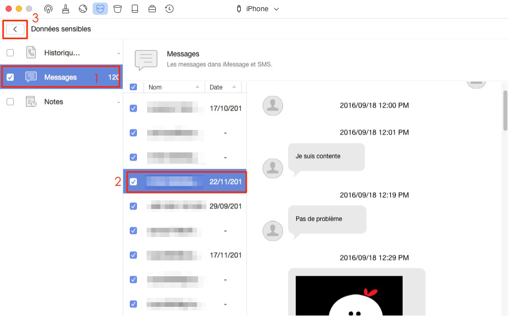 Comment supprimer les messages et les fichiers joints sur iPhone – étape 3