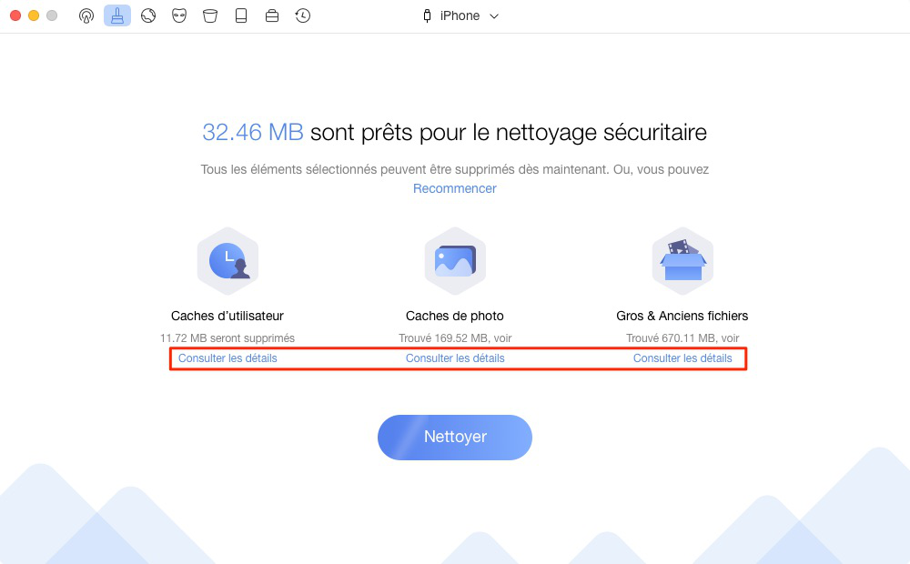 Consultez les détails pour choisir les fichiers que vous voulez supprimer - étape 2