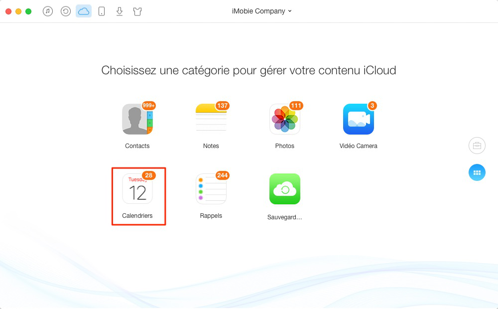 Gérer les calendriers iCloud facilement – étape 3