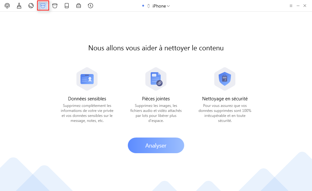Choisissez Nettoyage de données privées - étape 1