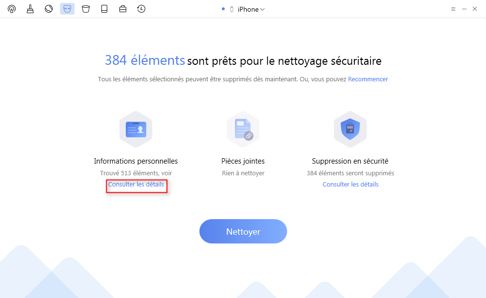 Consultez les détails pour choisir l'historique d'appels sur votre iPhone - étape 2