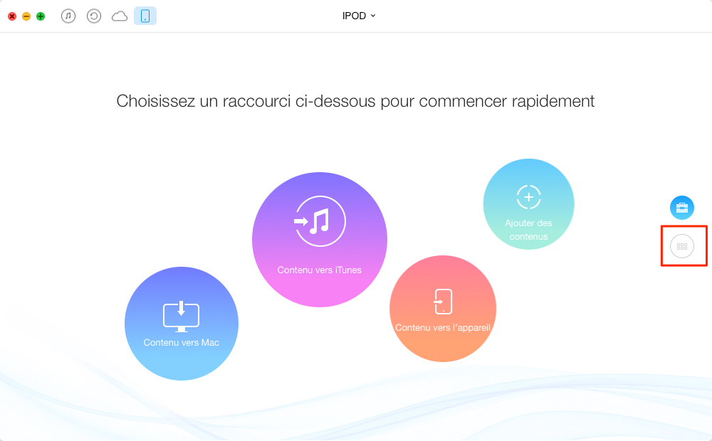 Extraire de la musique d'iPod vers l'ordinateur - étape 1