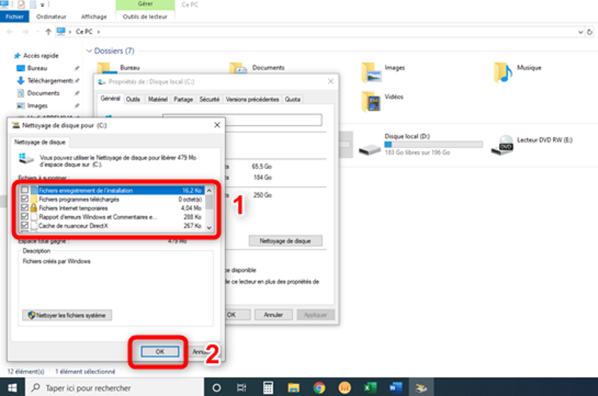 Supprimer les fichiers temporaires sous Windows 10