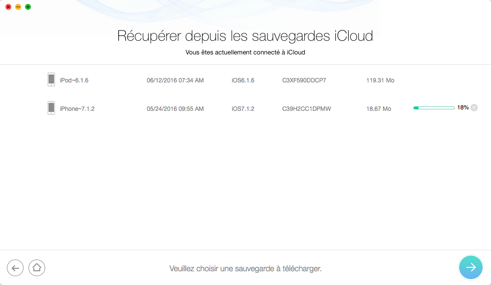 Récupérer des données depuis iCloud avec PhoneRescue – étape 2