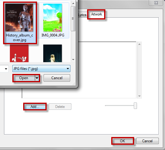 ajouter les illustrations manquantes par l'iTunes 11 3