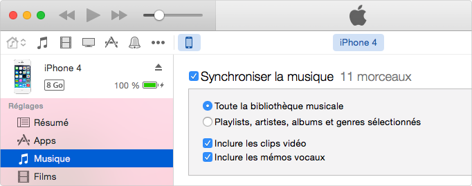 Comment importer de la musique sur iPhone avec iTunes - étape 3