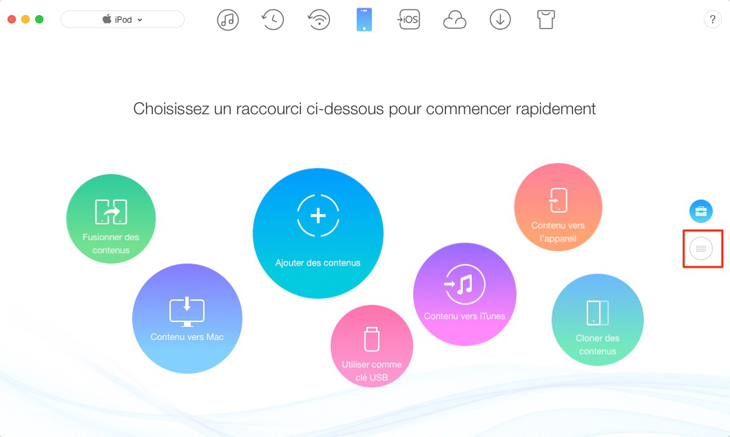 Comment transférer musique iPod vers Mac – étape 1