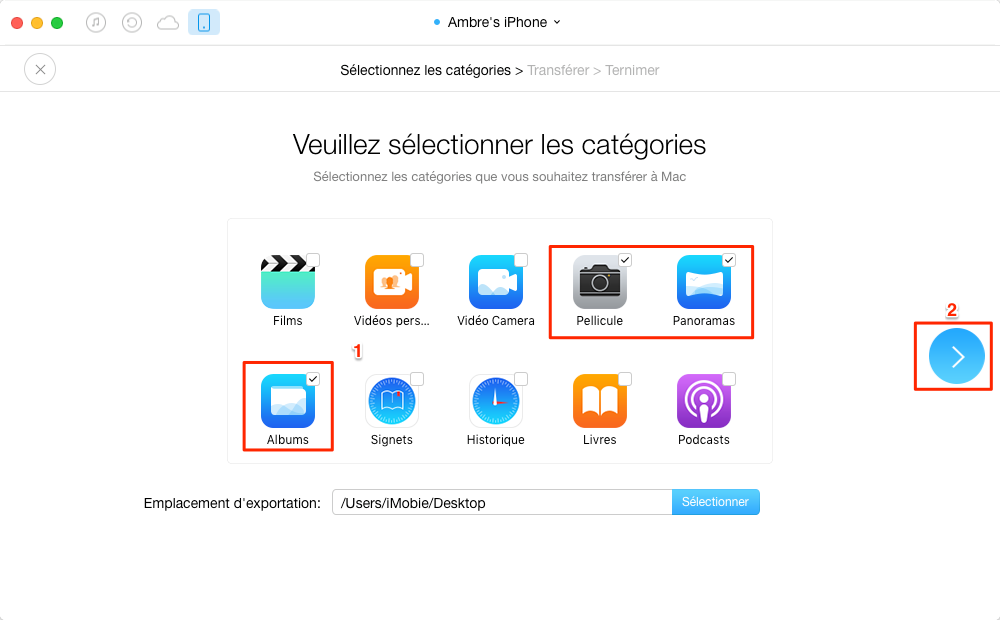Comment transférer photos iPhone vers Mac sans iTunes
