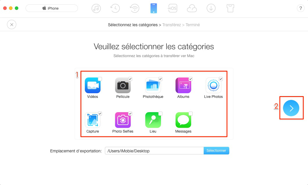 Comment transférer photos iPhone vers Mac sans iTunes