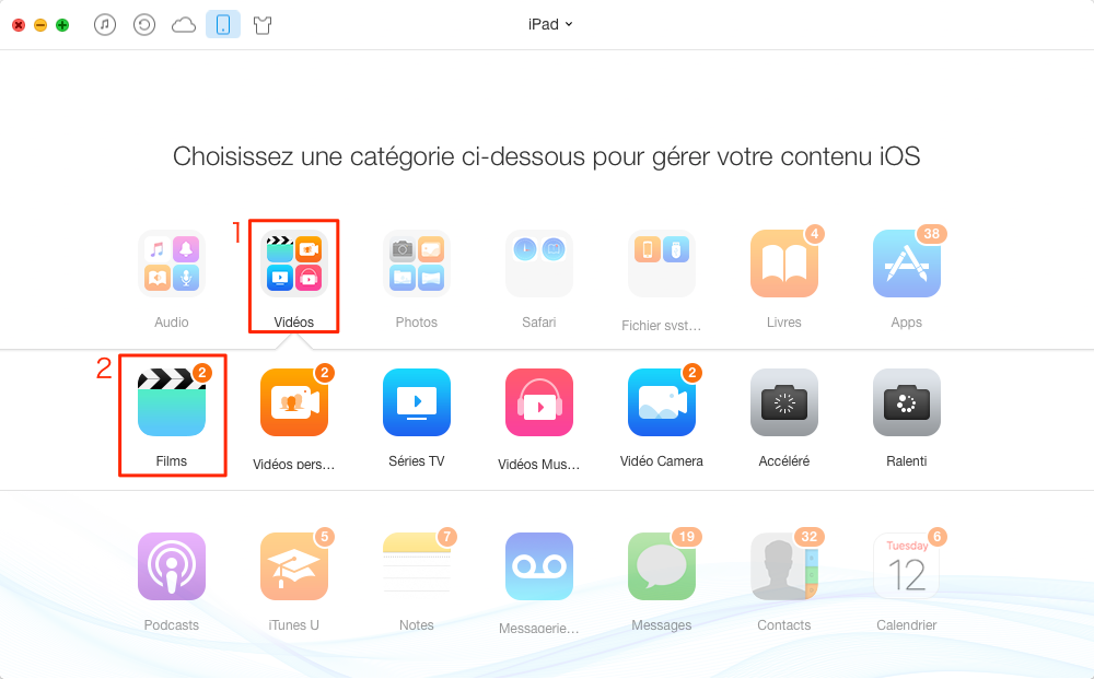 Comment Charger Un Film Sur Ipad Comment transférer les vidéos iPad vers un PC /Mac | Guide d'iMobie