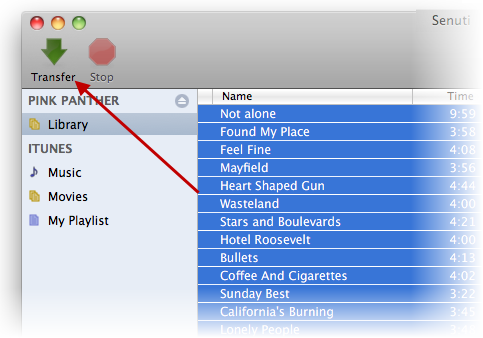 Copier de la Musique de l'iPod à Mac avec Senuti 3