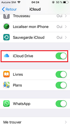 iCloud Drive connection