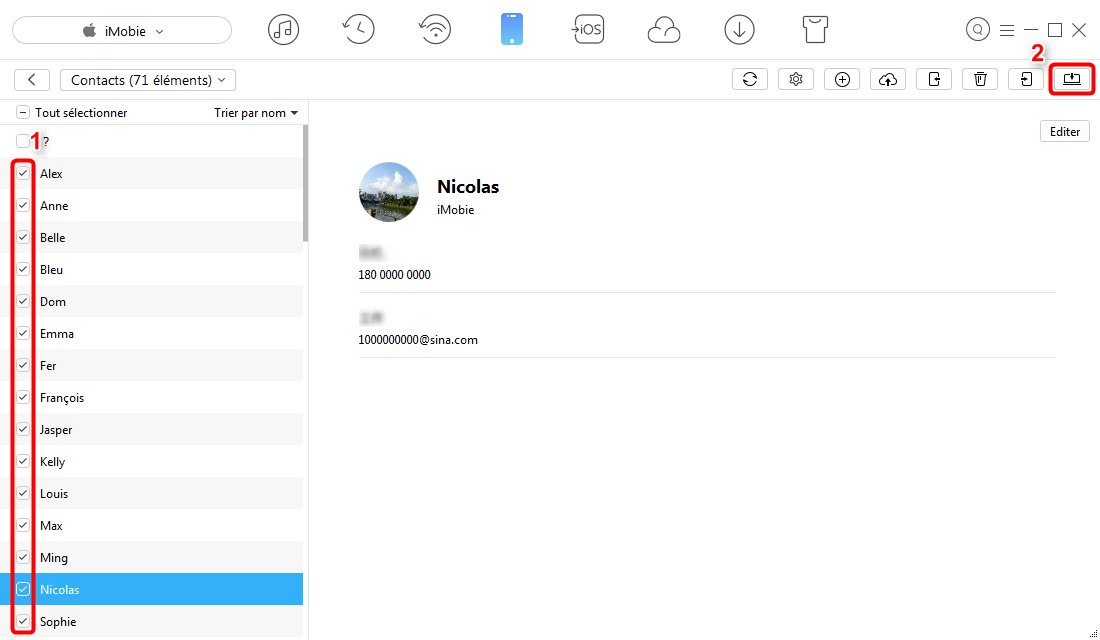 Comment importer les contacts iPhone sur PC iMobie Inc.