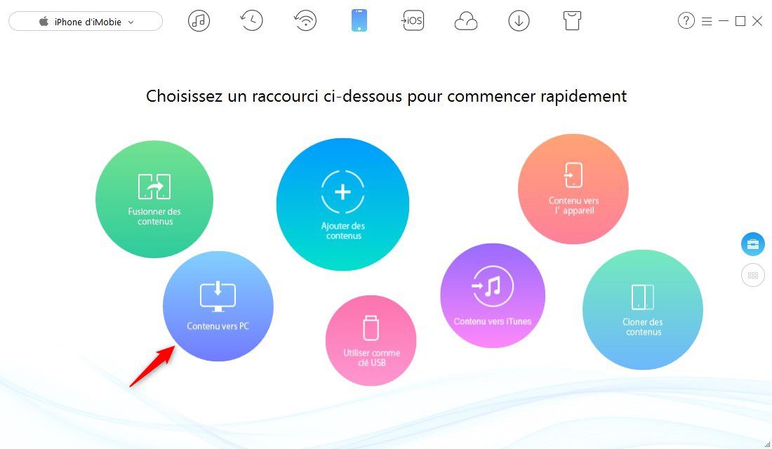 Importer photos iPhone vers PC – étape 1