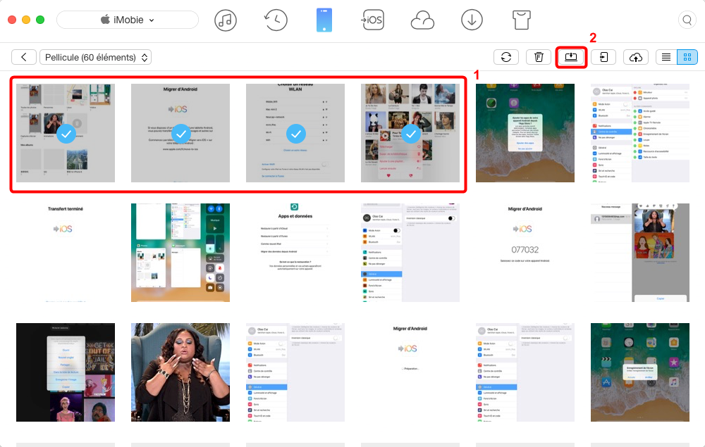 Transférer les photos iPhone vers Mac – étape 3