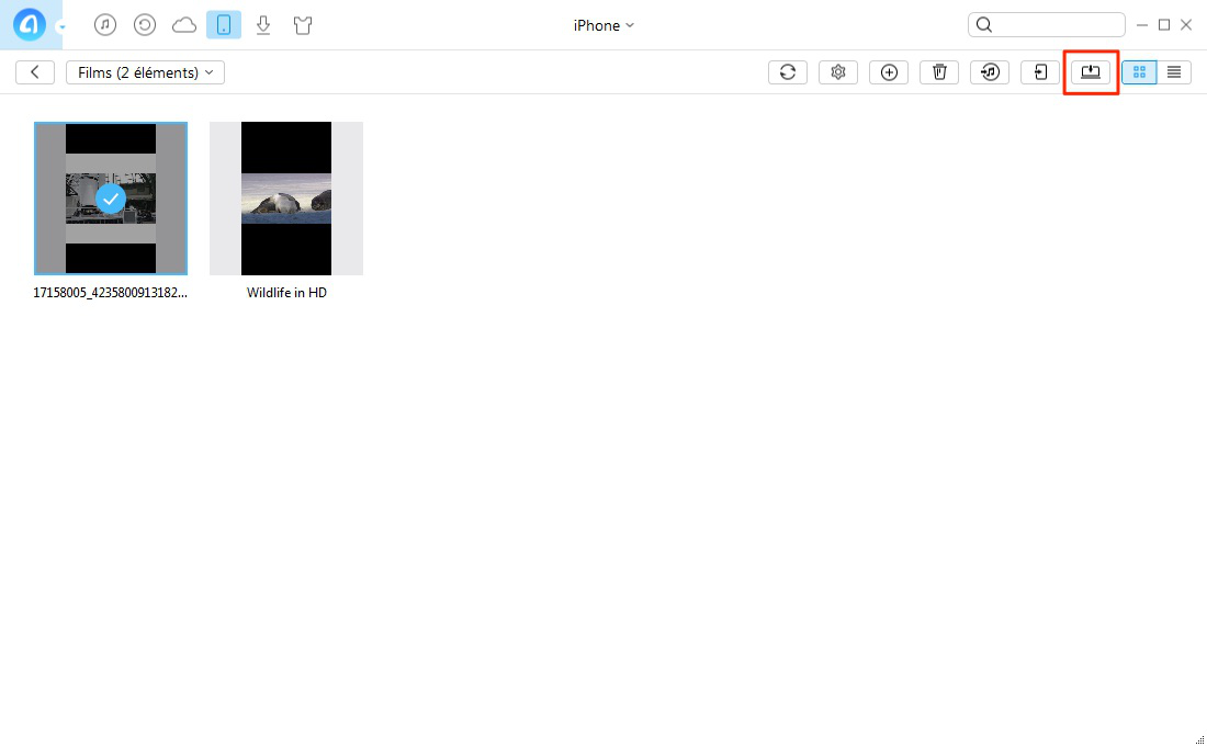 Synchroniser les vidéos d'iPhone vers ordinateur Windows directement – étape 3