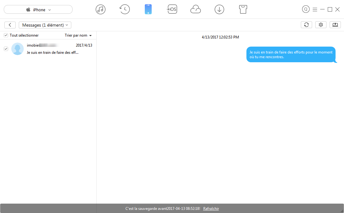 Transfert des iMessages de l'iPhone vers Mac