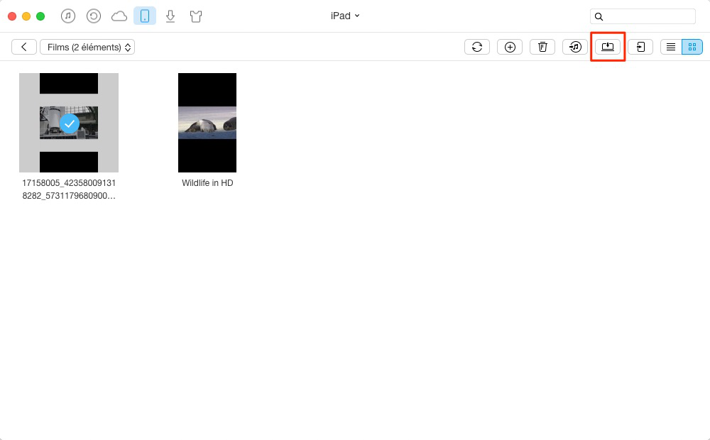 Importer les vidéos d'iPad vers ordinateur afin libérer le stockage – étape 3