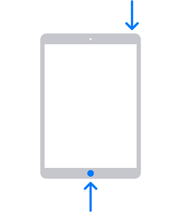 iPad avec bouton principal